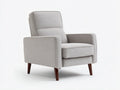 Fauteuil inclinable en tissu 76×84×101 cm - gris clair et brun - style rétro