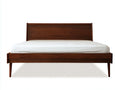 Lit double en bois 210×190×95 cm – brun – avec tête de lit