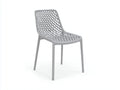 Chaise de jardin en plastique 48×55×82 cm - gris clair - balcon moderne ajouré
