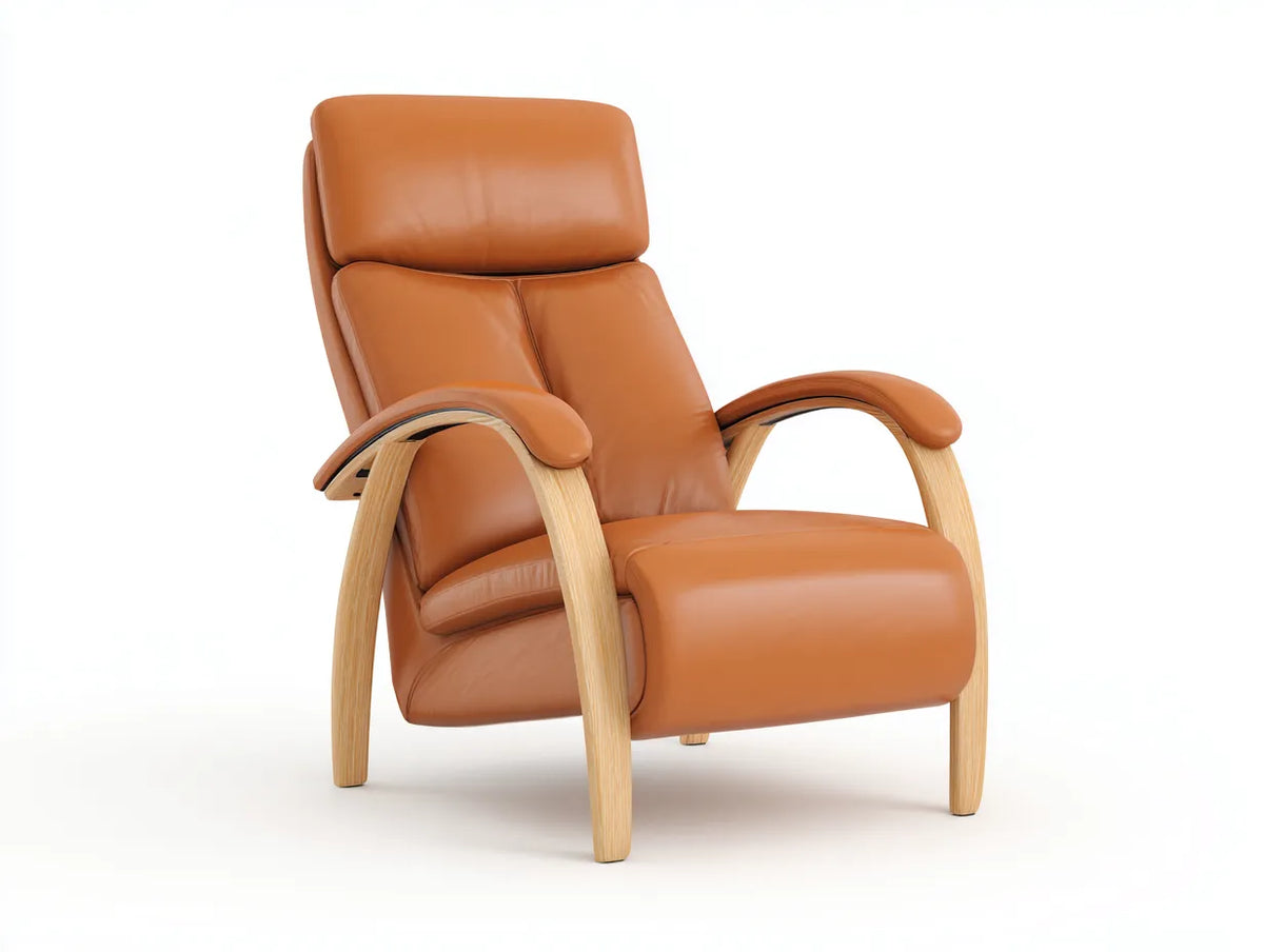 Fauteuil inclinable en tissu 80×88×100 cm - gris clair et brun - confort moderne pour salon