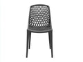 Chaise de jardin en plastique 49×55×84 cm - gris foncé - balcon moderne